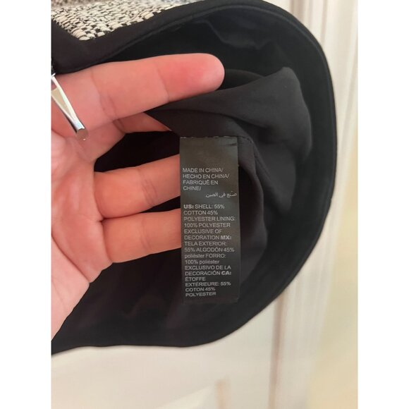 White House Black Market‎ Womens Zip-Up Tweed Jacket 3/4 Sleeve Size 4 - Picture 6 of 6